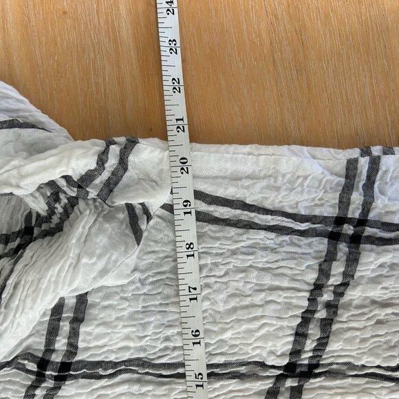 Jane + Delancey Shirt Womens 3XL Plaid Button Down Crinkle‎ Boho Casual Top - Picture 7 of 8